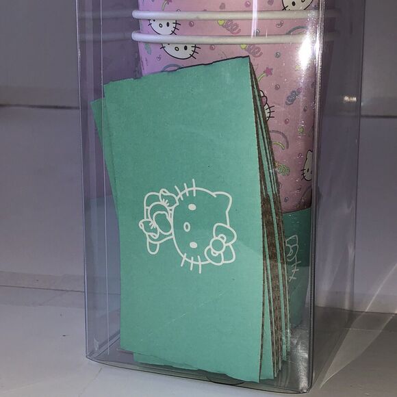 Sanrio Hello Kitty Sweet Celebration Pink 10 Hot To Go Cups W/Sleeves & Lids New - Picture 7 of 10